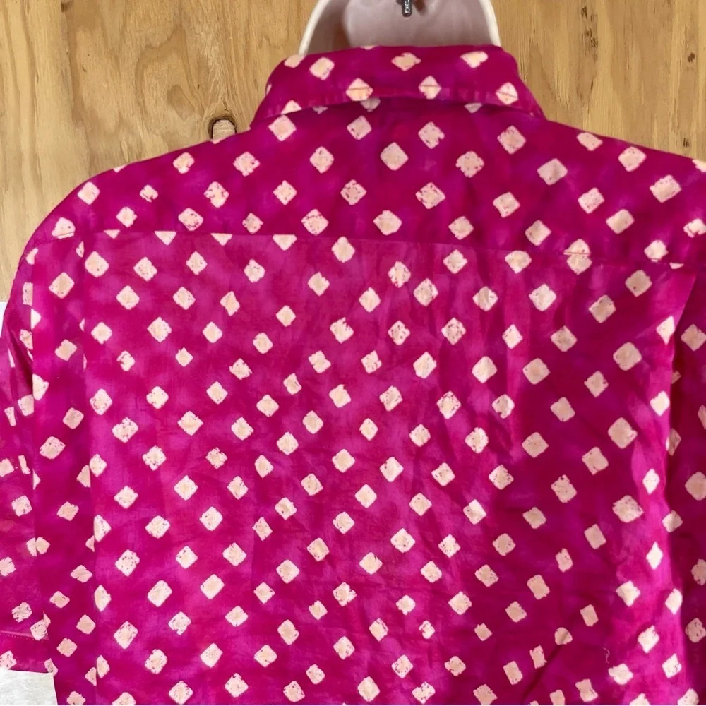 Japanese Hiroko Koshino Homme patterned button up blouse shirt unisex large - Picture 9 of 9